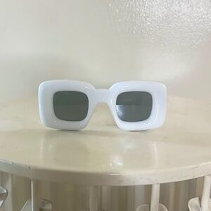 Marek + Richard White Inflated Sunglasses